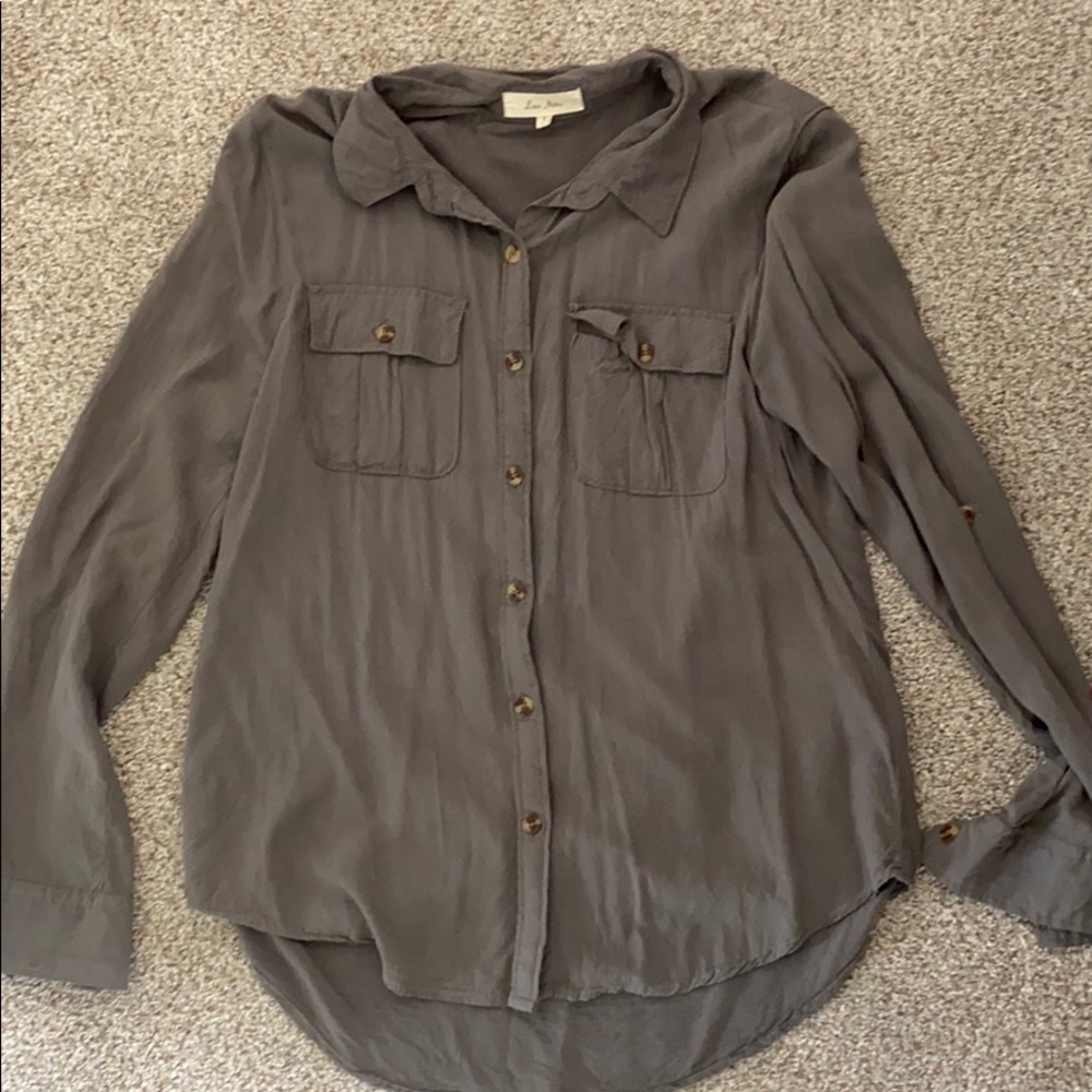 GREEN Button Down